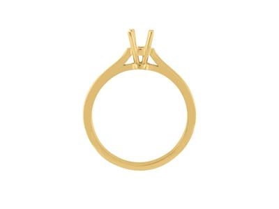 Solitario 4 Garras Para Piedra De 4mm, Oro Amarillo De 18k. Ref. Ar5060