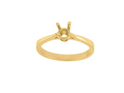 Solitario 4 Garras Para Piedra De 4,5 Mm, Oro Amarillo De 18k. Ref. Ar70/90 - Imagen Estandar - 2