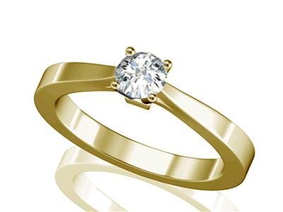 Solitario 4 Garras Para Piedra De 4,5 Mm, Oro Amarillo De 18k. Ref. Ar70/90 - Imagen Estandar - 3