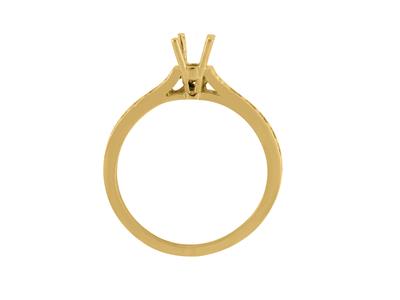 Solitario 4 Garras Para Piedra Central 4,40mm, Oro Amarillo 18k. Ref.ga3035