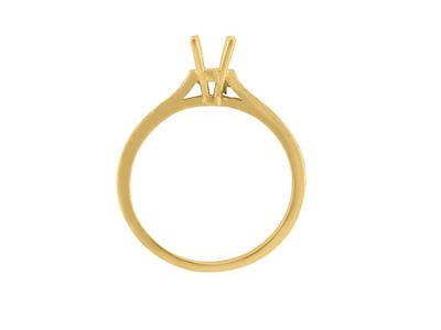 Solitario 4 Garras Para Piedra Central 4,8 Mm, Oro Amarillo 18k. Ref. Ga40/50 - Imagen Estandar - 1