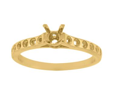 Solitario 4 Garras Para Piedra Central 4,8 Mm, Oro Amarillo 18k. Ref. Ga40/50 - Imagen Estandar - 2