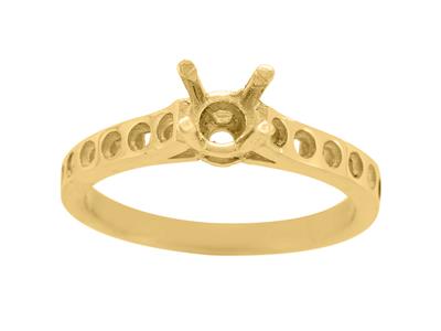 Solitario 4 Garras Para Piedra Central De 6 mm, Oro Amarillo De 18k. Ref. Ga70/90 - Imagen Estandar - 2