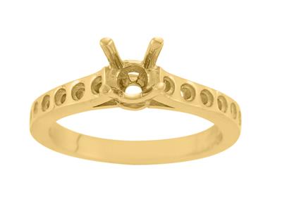 Solitario 4 Garras Para Piedra Central 6,8 mm, Oro Amarillo 18k. Ref. Ga10/120 - Imagen Estandar - 2