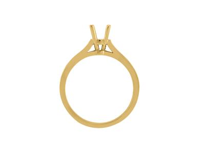 Solitario 4 Garras Para Piedra Central 5,6mm, Oro Amarillo 18k. Ref. Ga5060