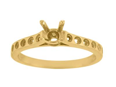 Solitario 4 Garras Para Piedra Central 5,6 mm, Oro Amarillo 18k. Ref. Ga50/60 - Imagen Estandar - 2
