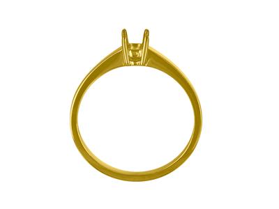 Solitario 4 Garras Para Piedra De 3,80 mm, Cuerpo Plano, Oro Amarillo 3n De 18k, Talla 69 - Imagen Estandar - 2