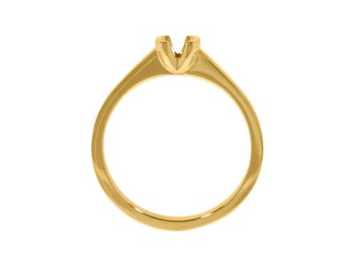 Engaste Semi-cerrado Solitario Parapiedra De 3,80 Mm, Cuerpo Plano, O Ro Amarillo 3n De 18 K, Tamaño 69 - Imagen Estandar - 2
