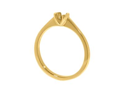 Engaste Semi-cerrado Solitario Parapiedra De 3,80 Mm, Cuerpo Plano, O Ro Amarillo 3n De 18 K, Tamaño 69 - Imagen Estandar - 3