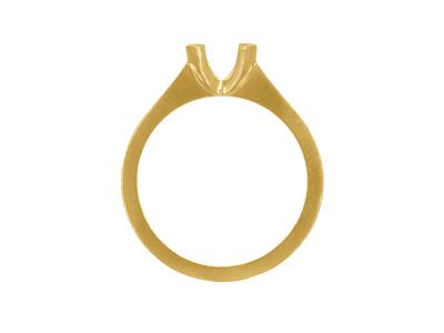 Solitario Con Engaste Semi-cerrado Para Piedra De 5,50 Mm, Cuerpo Plano, Oro Amarillo 3n De 18 K, Tamaño - Imagen Estandar - 3
