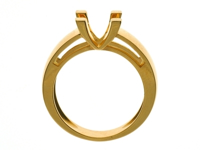 Solitario 4 Garras Para Piedra De 6,3 mm, Oro Amarillo De 18k. Ref. 2630 - Imagen Estandar - 1