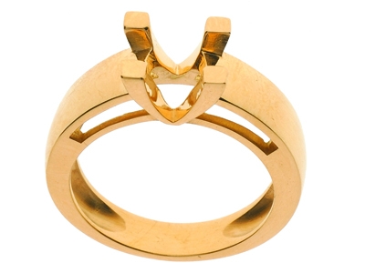 Solitario 4 Garras Para Piedra De 6,3 mm, Oro Amarillo De 18k. Ref. 2630 - Imagen Estandar - 2