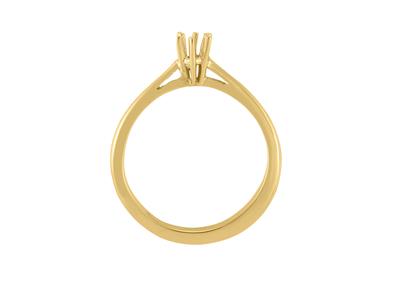 Solitario 6 Garras Para Piedra De 3,5 mm, Oro Amarillo De 18k, Ref. Solitario 6 - Imagen Estandar - 1