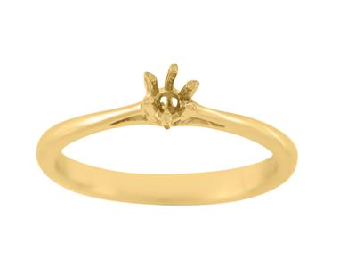 Solitario 6 Garras Para Piedra De 3,5 mm, Oro Amarillo De 18k, Ref. Solitario 6 - Imagen Estandar - 2