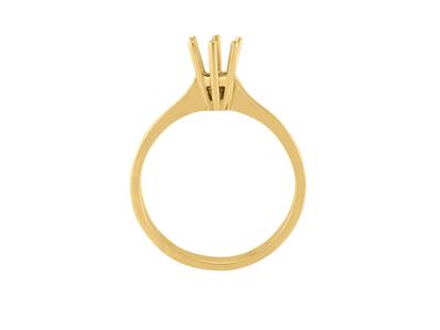 Solitario 6 Garras Para Piedra De 4,5 Mm, Oro Amarillo 18k Ref. Ro 3040