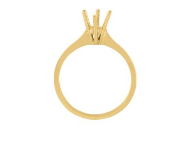 Solitario 6 Garras Para Piedra De 6mm, Oro Amarillo De 18k. Ref. O 7090