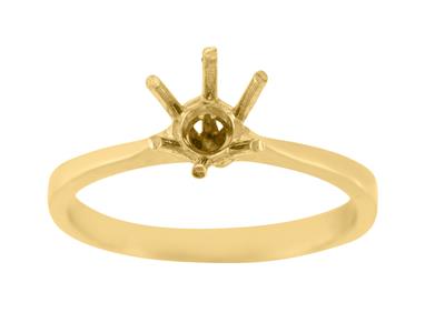 Solitario 6 Garras Para Piedra De 6 mm, Oro Amarillo De 18k. Ref. O 70/90 - Imagen Estandar - 2