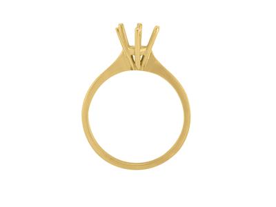Solitario 6 Garras Para Piedra De 6,5mm, Oro Amarillo De 18k. Referencia. Ro 10120.