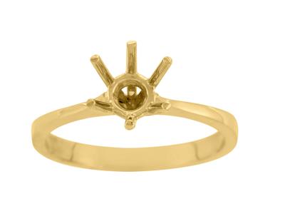 Solitario 6 Garras Para Piedra De 6,5 mm, Oro Amarillo De 18k. Referencia. Ro 10/120. - Imagen Estandar - 2