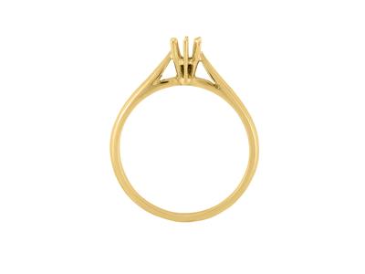 Solitario 6 Garras Para Piedra De 3,5mm, Oro Amarillo De 18k. Ref. 25374