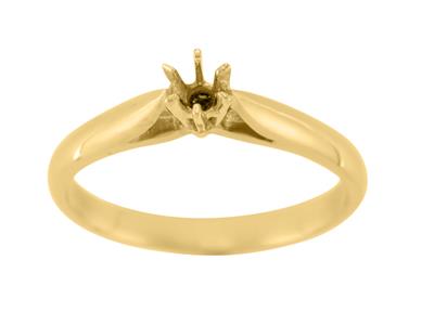 Solitario 6 Garras Para Piedra De 3,5 mm, Oro Amarillo De 18k. Ref. 25374 - Imagen Estandar - 2
