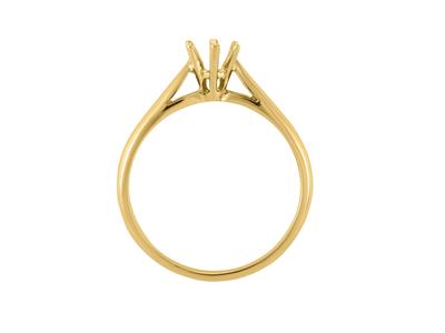 Solitario 6 Garras Para Piedra De 4 mm, Oro Amarillo De 18k. Ref. 25375 - Imagen Estandar - 1