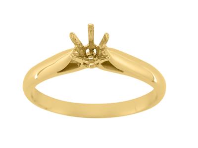Solitario 6 Garras Para Piedra De 4 mm, Oro Amarillo De 18k. Ref. 25375 - Imagen Estandar - 2
