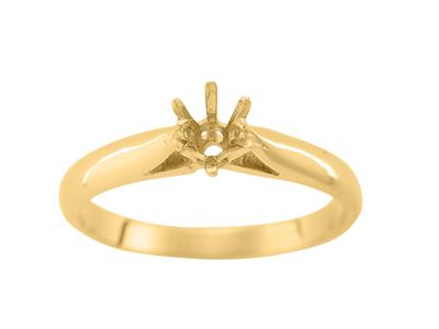 Solitario 6 Garras Para Piedra De 4,5 mm, Oro Amarillo De 18k. Ref. 25376 - Imagen Estandar - 2