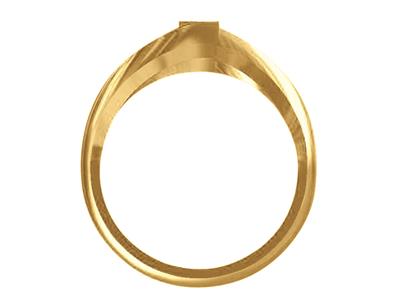 Cuerpo De Anillo Cruzado Recto Ss79pesado De Oro Amarillo De 18 Ct, Talla M