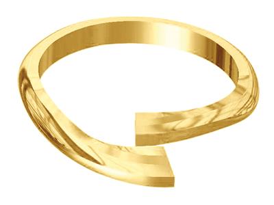 Cuerpo De Anillo Cruzado, Oro Amarillo De 18k, Tamaño De Anillo 52/53.ref. S230 - Imagen Estandar - 2