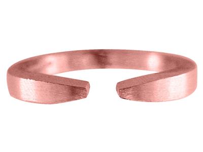 Anillo De Cuerpo Plano Abierto, Ororosa 4n De 18k, Tamaño 50 Ref. S61 - Imagen Estandar - 2