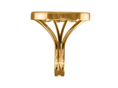 Anillo Portamonedas De 10 Francos, Engaste Invisible, Oro Rosa 4n De 18 Quilates - Imagen Estandar - 2