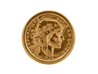 Anillo Porta-moneda De 20 Francos, Engaste Invisible, Oro Rosa 4n De 18 Quilates - Imagen Estandar - 5