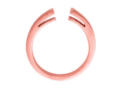 Montura De Anillo Con Bandas Con Motivo De Palmetas, Oro Rojo 5n De 18k, Ref. S66