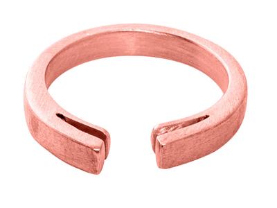Montura De Anillo Con Bandas Con Motivo De Palmetas, Oro Rojo 5n De 18k, Ref. S66 - Imagen Estandar - 2
