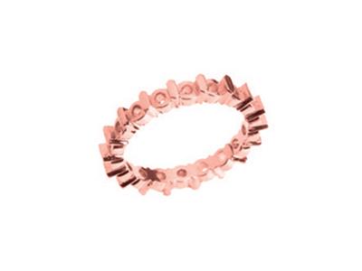 Anillo Alliance Barra Recta 1 Hilera, Oro Rojo 18k. Ref. 451/5009 - Imagen Estandar - 1