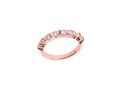 Anillo Alliance Barra Recta 1 Hilera, Oro Rojo 18k. Ref. 451/5009 - Imagen Estandar - 2