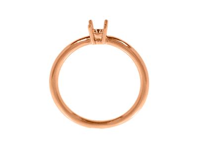 Solitario 4 Garras Para Piedra De 3,80 mm, Cuerpo Abombado, Oro Rojo 18k 5n, Tamaño 48 - Imagen Estandar - 2