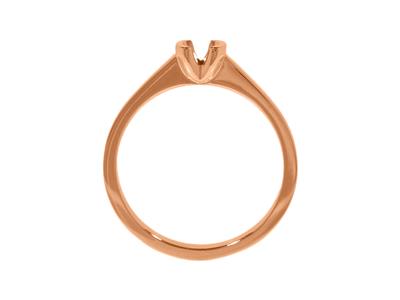 Engaste Semi-cerrado Solitario Parapiedra De 3,80 Mm, Cuerpo Plano, O Ro Rojo 5n De 18 K, Tamaño 53 - Imagen Estandar - 2