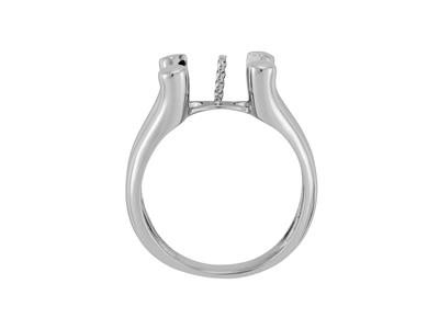 Anillo Para Perlas De 8a 10mm, Plata 925 Rodiada. Ref. Bg245
