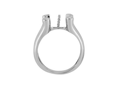 Anillo Para Perlas De 8 A 10 Mm, Plata 925 Rodiada. Ref. Bg245 - Imagen Estandar - 1