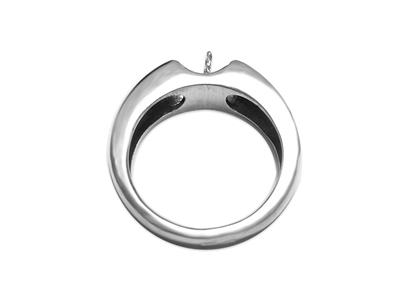 Anillo Para Perlas De 8 A 10 Mm, Plata 925 Rodiada. Ref. Bg230 - Imagen Estandar - 2