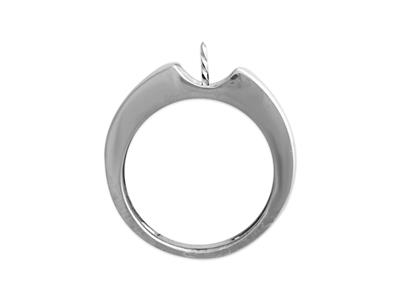 Anillo Para Perlas De 8 a 10 mm, Plata 925 Rodiada. Ref. Bg230 - Imagen Estandar - 3