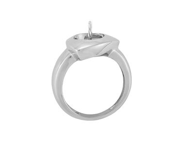 Anillo Para Perlas De 8 A 9 Mm, Plata 925 Rodiada. Ref. Bg202 - Imagen Estandar - 1