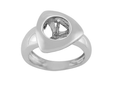 Anillo Para Perlas De 8 A 9 Mm, Plata 925 Rodiada. Ref. Bg202 - Imagen Estandar - 2