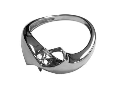 Anillo Para Perlas De 8 A 9 Mm, Plata 925 Rodiada. Ref. Bg168 - Imagen Estandar - 1