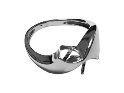 Anillo Para Perlas De 8 A 9 Mm, Plata 925 Rodiada. Ref. Bg168 - Imagen Estandar - 2