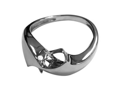 Anillo Para Perlas De 8 A 9 Mm, Plata 925 Rodiada. Ref. Bg168 - Imagen Estandar - 3