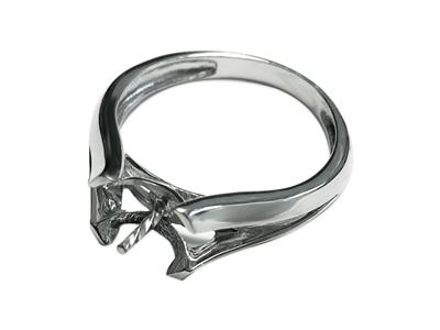 Anillo Para Perlas De 8 A 9 Mm, Plata 925 Rodiada. Ref. Bg167 - Imagen Estandar - 1