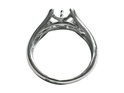 Anillo Para Perlas De 8 A 9 Mm, Plata 925 Rodiada. Ref. Bg167 - Imagen Estandar - 2